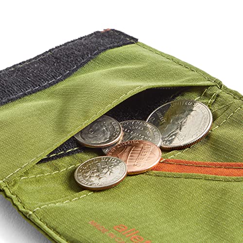 Image of Allett Trifold Wallet, Cala Green | Nylon, RFID Blocking | Slim, Minimalist, Water Resistant, Thin, Front Pocket | Holds 2-12 Cards, Flat Bills, Receipts & Coins | For Men & Women