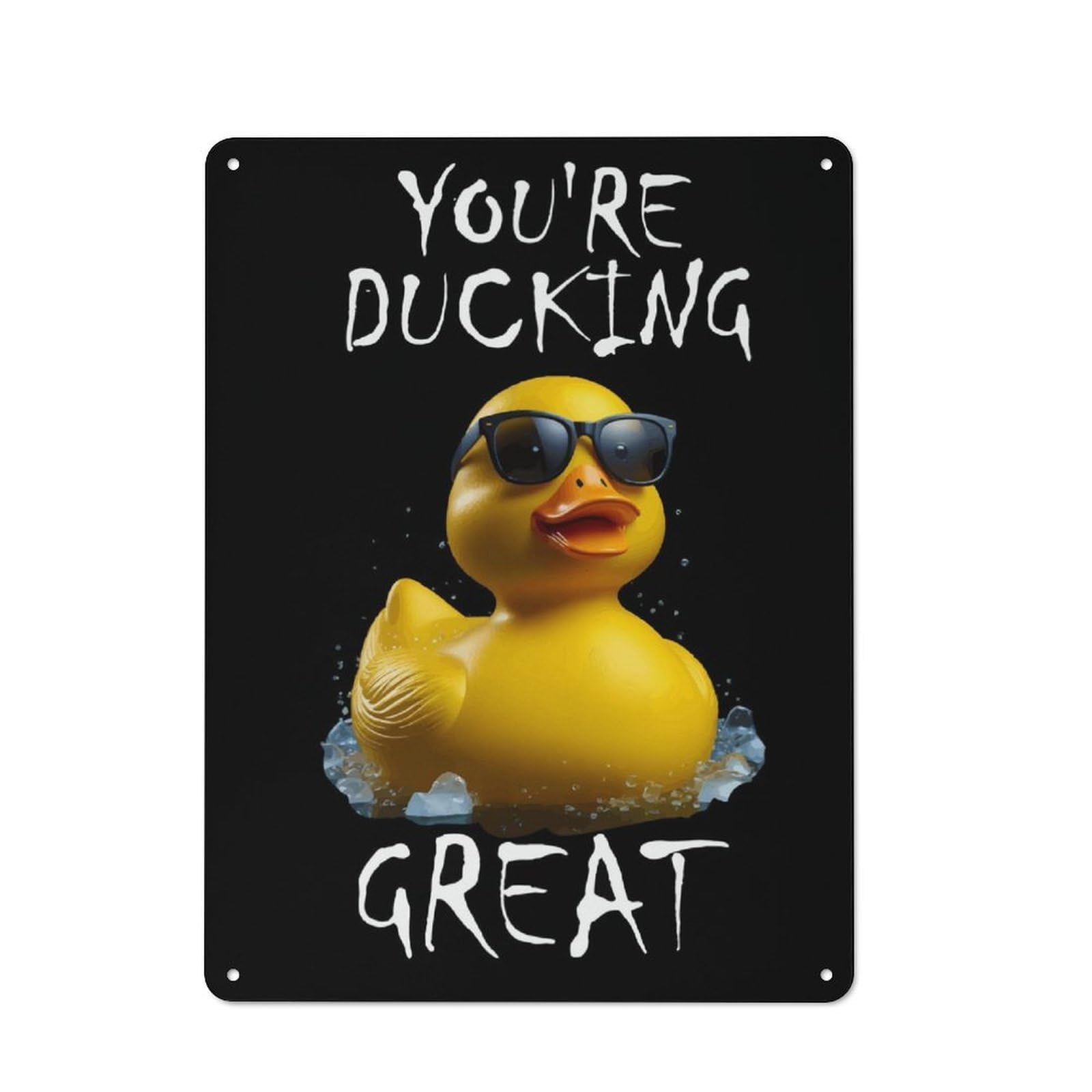 Junmoney Rubber Duck Ducking Great Retro Printed Metal Sign 40X30cm For Garage Or Workshop, For Garage, Workshop And Man Cave Decoration
