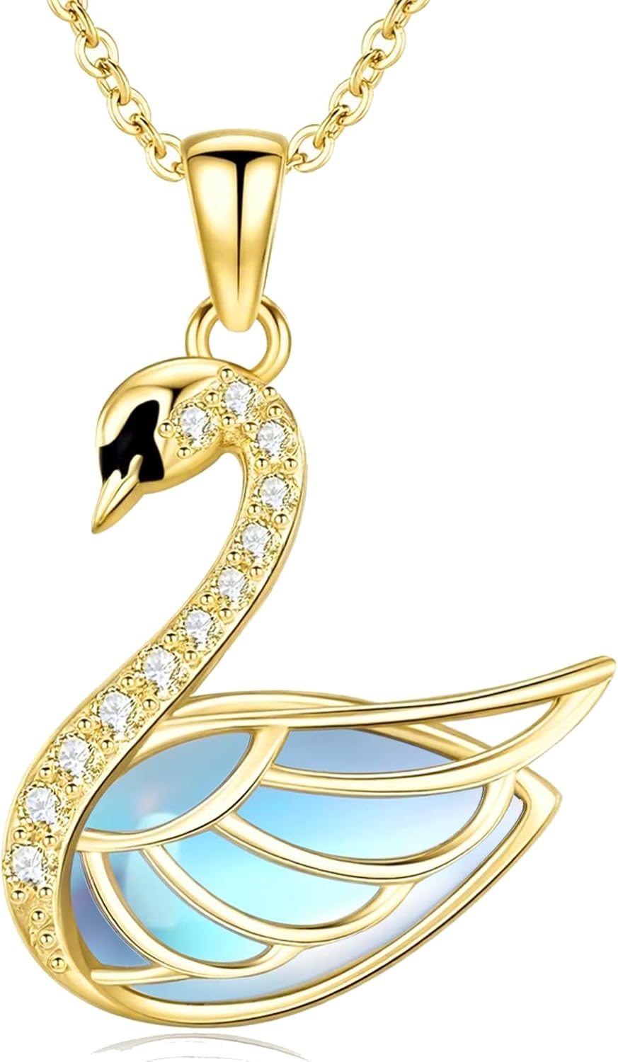 Dreamboat Sterling Silver Swan Necklace for Women Bird Necklace Pendant Elegant Delicate Swan Jewelry Gifts
