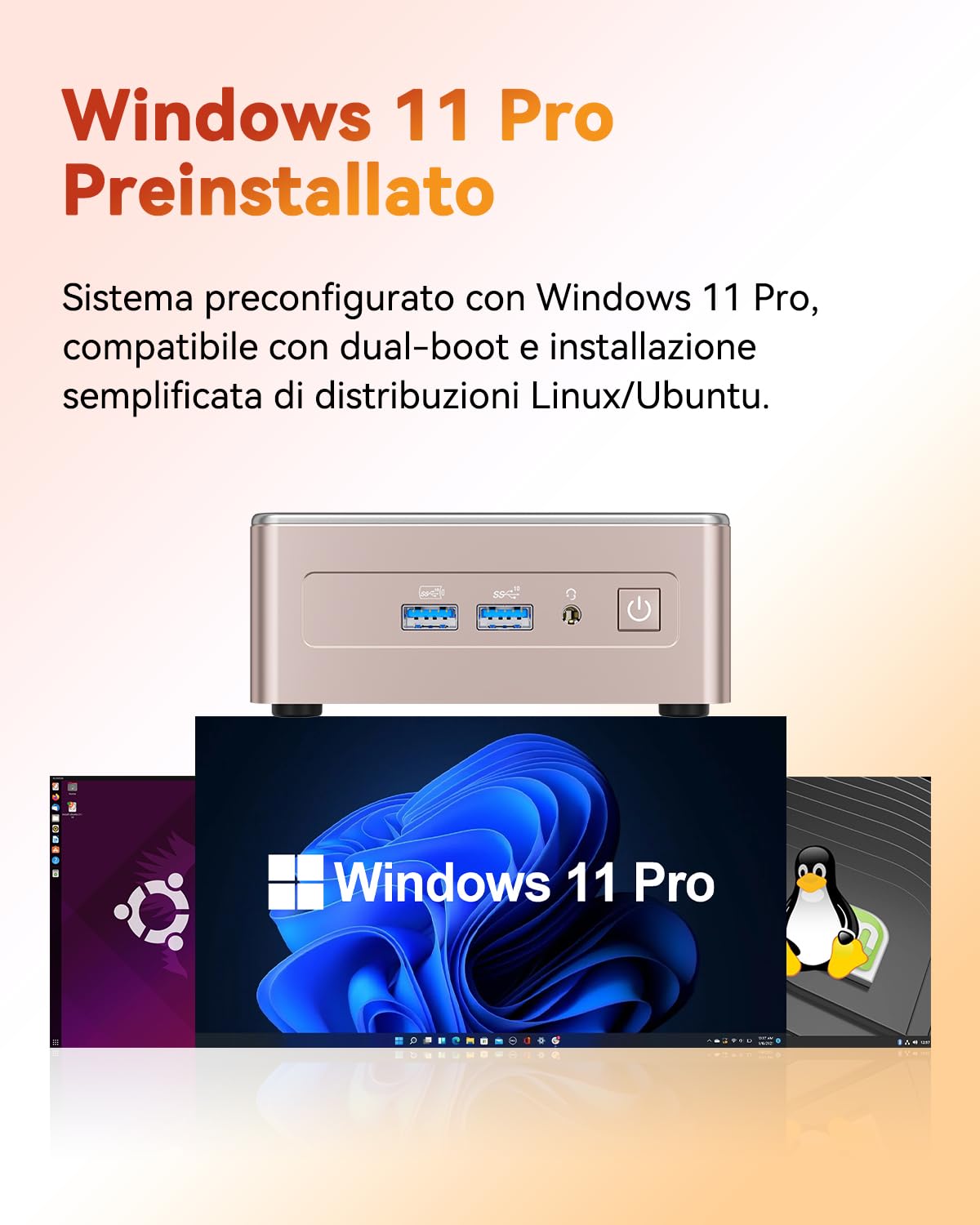 GEEKOM A5 [Il Mini PC Definitivo per Casa e Ufficio]con AMD Ryzen 5 7430U(fino a 4.3GHz)|16GB RAM DDR Espandibile(Non LPDDR)| 512GB SSD | Mini PC Windows 11| 8K | USB 3.2 | Slot SD