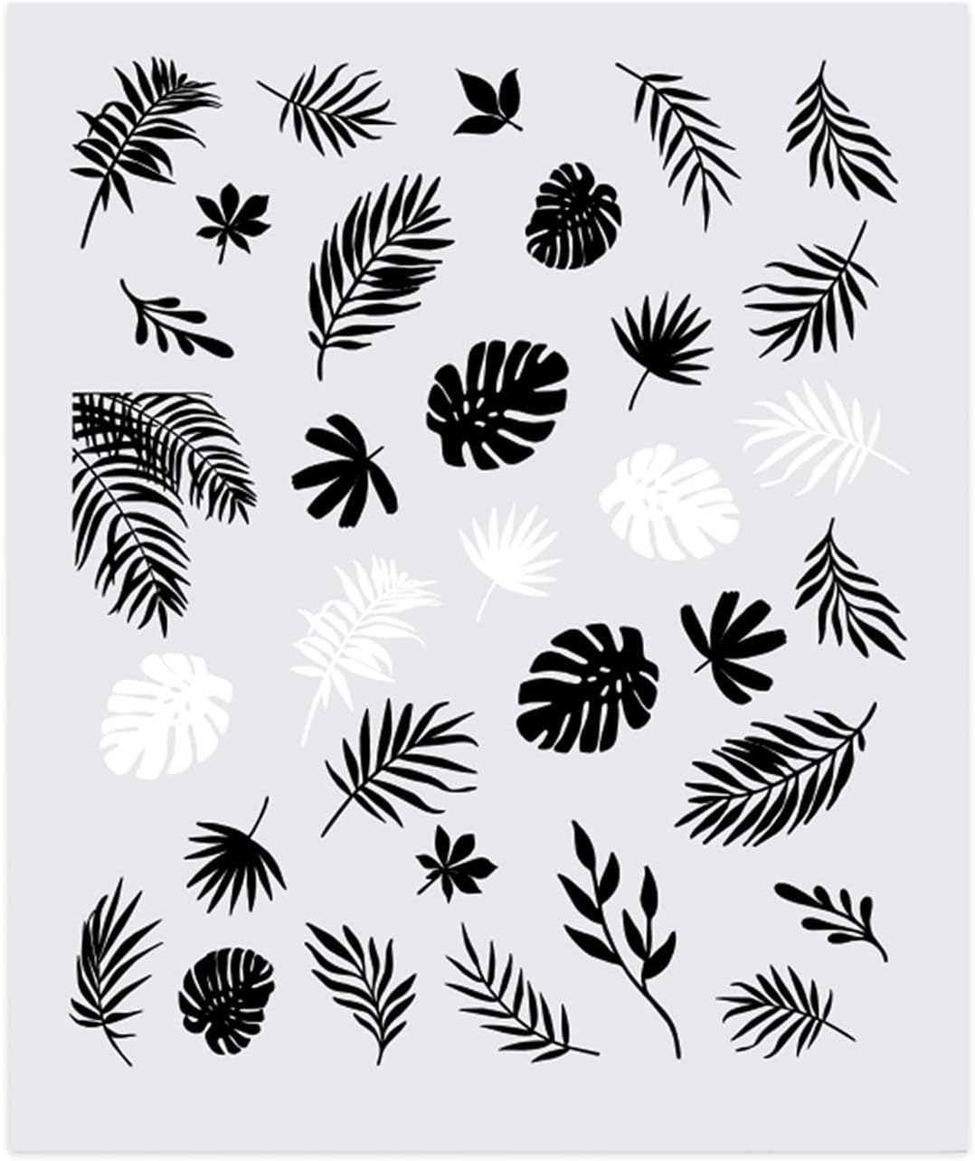 WZRY Nail Sticker, 6 Sheet DIY Flower Leaves Slider Transfer Manicur Nail Art Transfer Sticker (Color : A:6 Sheet) : Beauty & Personal Care