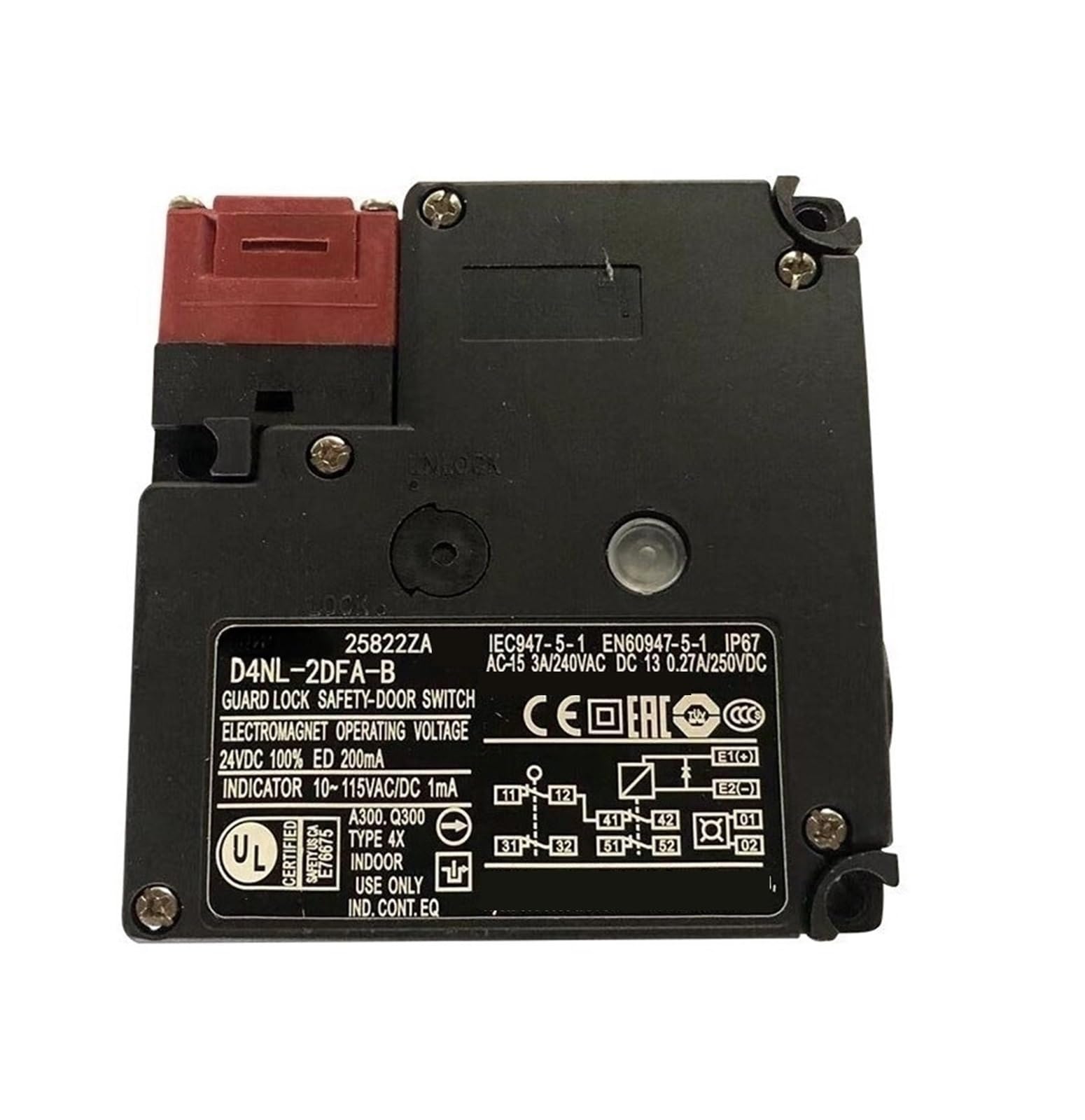 Serrure de porte de sécurité D4NL-1AFG-B pour ateliers et usines - 2