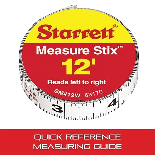Cinta métrica Starrett con adhesivo 12' x 1/2" miniatura 4