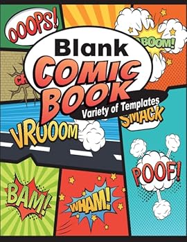 Blank Comic Book: make your own comic book, unleash your inner creativity in this Blank Comic Book Journal that is perfect for both Kids and Adults. Large 8.5" x 11" Notebook and Sketchbook