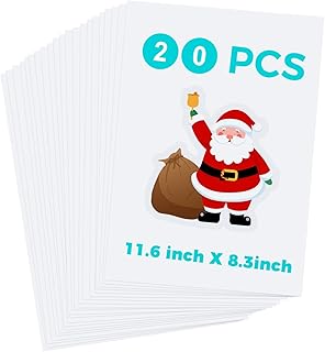20-Pack Printable Shrink Film Paper Sheets, 8.5" x 11" Glossy White Shinky Dink Plastic for DIY Crafts, Jewelry & Easter Ornaments - Fun Art Supplies for All Ages, Premium & Durable.
