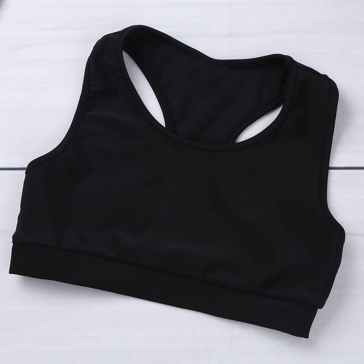 Hularka Kids Girls Two Piece Ballet Dance Gymnastics Leotard Racer Back Top Bra with Bottoms Athletics Sports Tracksuit