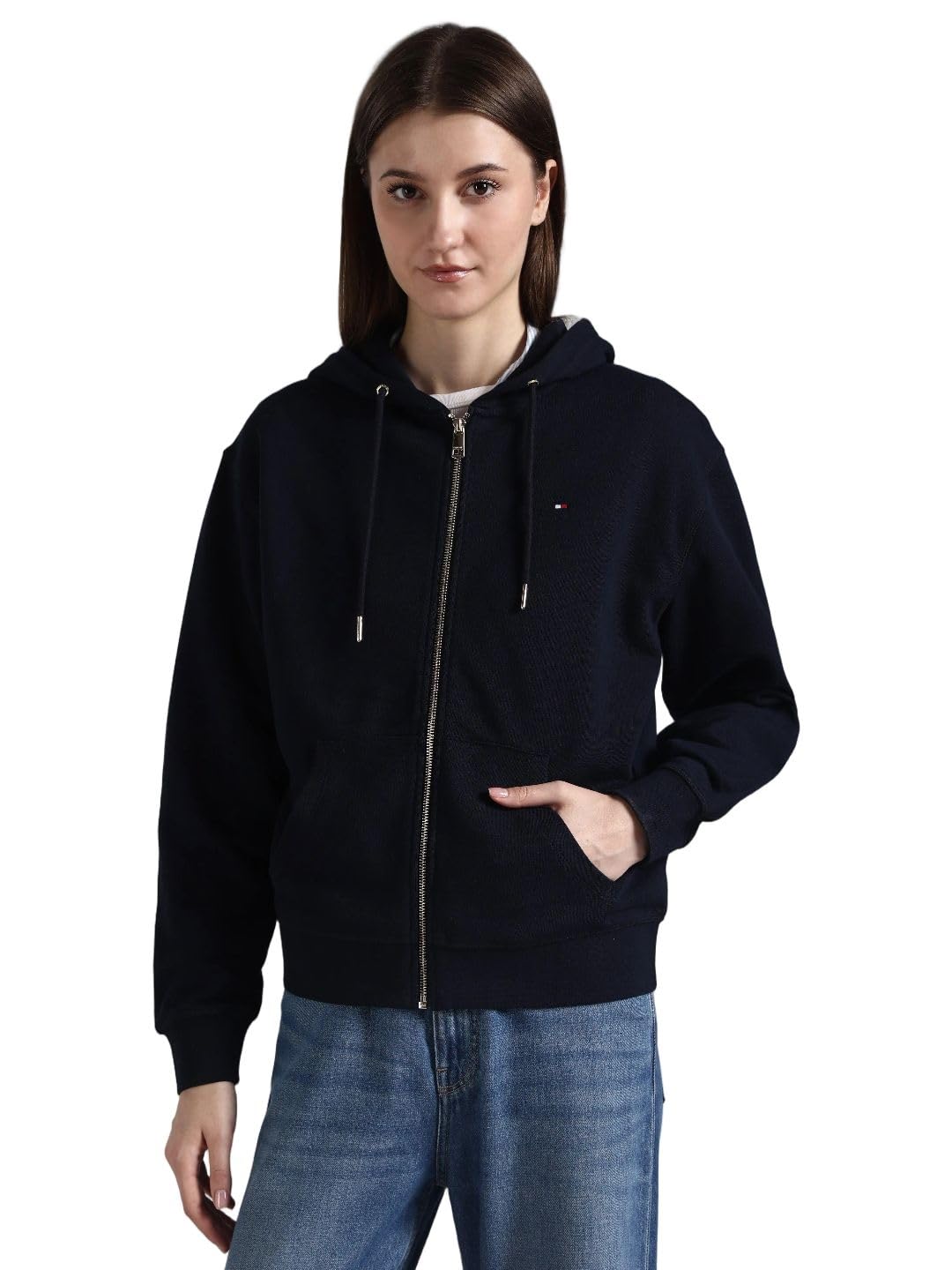 Regular fit Cotton Hooded Neck Sweatshirt-image-31