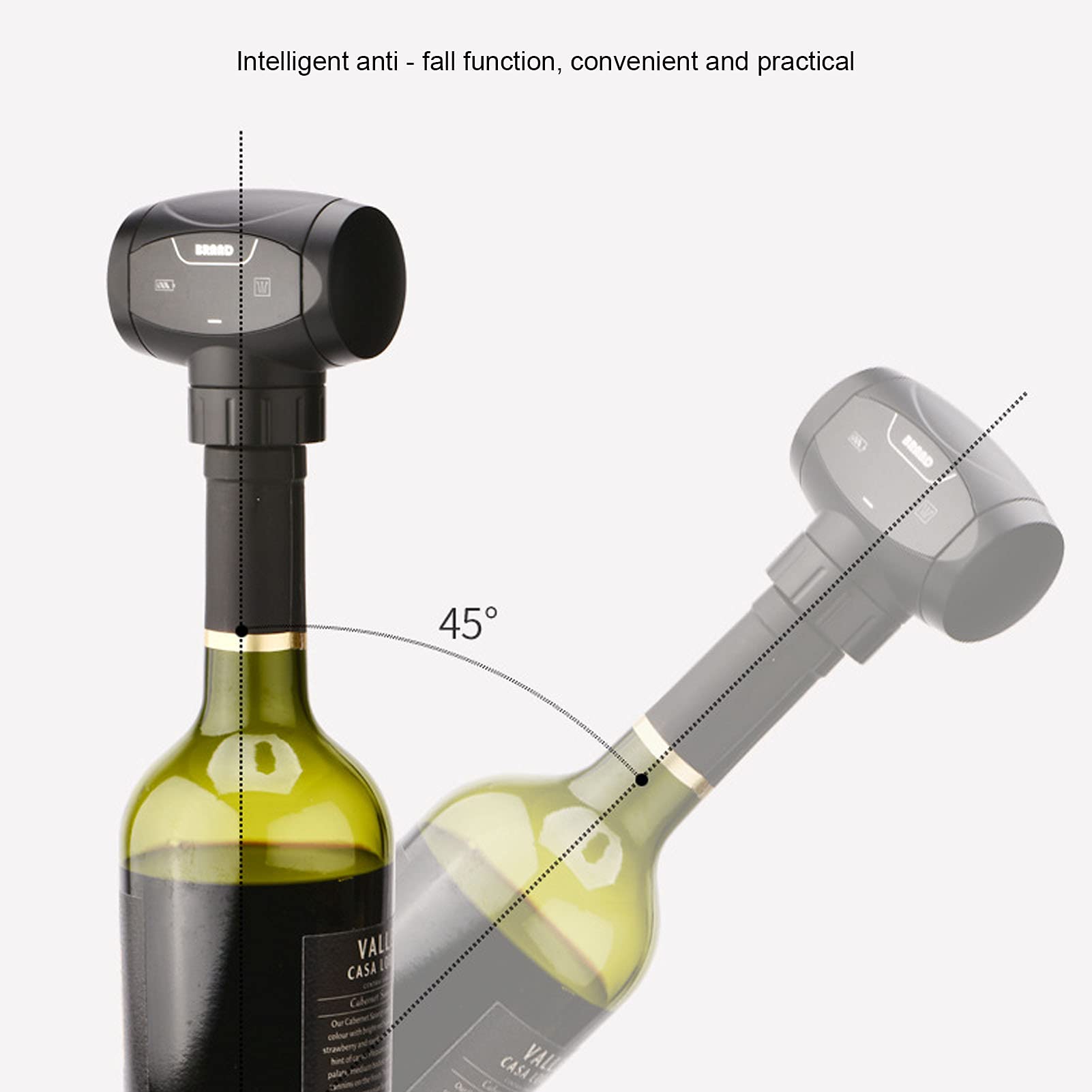 Pompe à Vin Électrique Rechargeable USB-C - Conserve Le Vin 10 Jours, Scellage Sous Vide Automatique