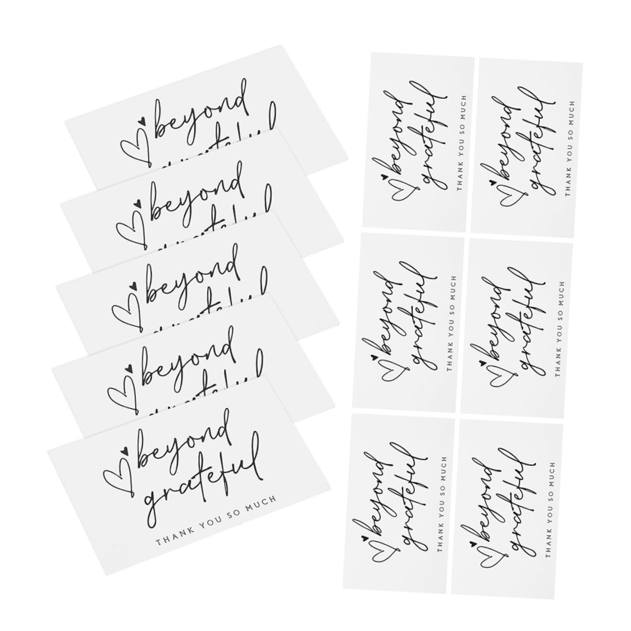 OSALADI 5 Set Biglietto Di Ringraziamento Mangia Salutare Papà Biglietti Di Auguri Elegante Divertente Floreale Tutto Pop Biglietti Di Ringraziamento Stampabili Carta 150 Pezzi * 5