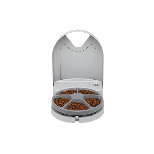 PetSafe 5 Meal Automatic Dog Feeder, Timed Cat Feeder, Food Dispenser - 5 Cups / 40 oz Capacity for Kibbles, Treats, Semi-Moist or Dry Food, Great for Portion Control, Convenient Scheduled Mealtimes