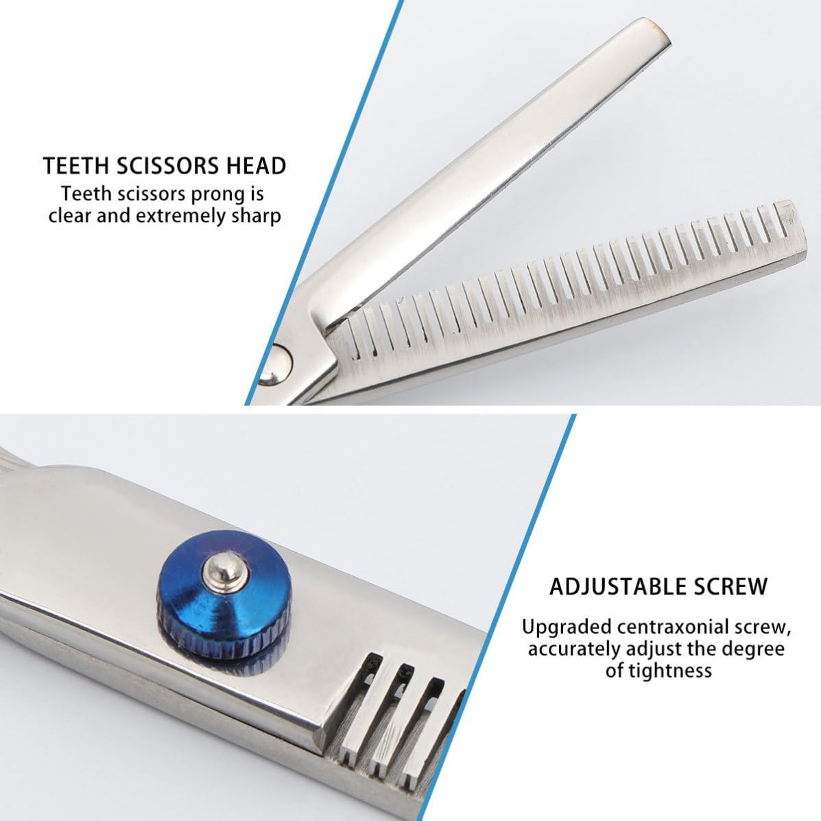 2pcs Haircutting Scissors Professional Kit with Ergonomic Design and Comfortable Grip, Metal and Plastic Hair Combs Set for Barber Salon and Home Daily Use