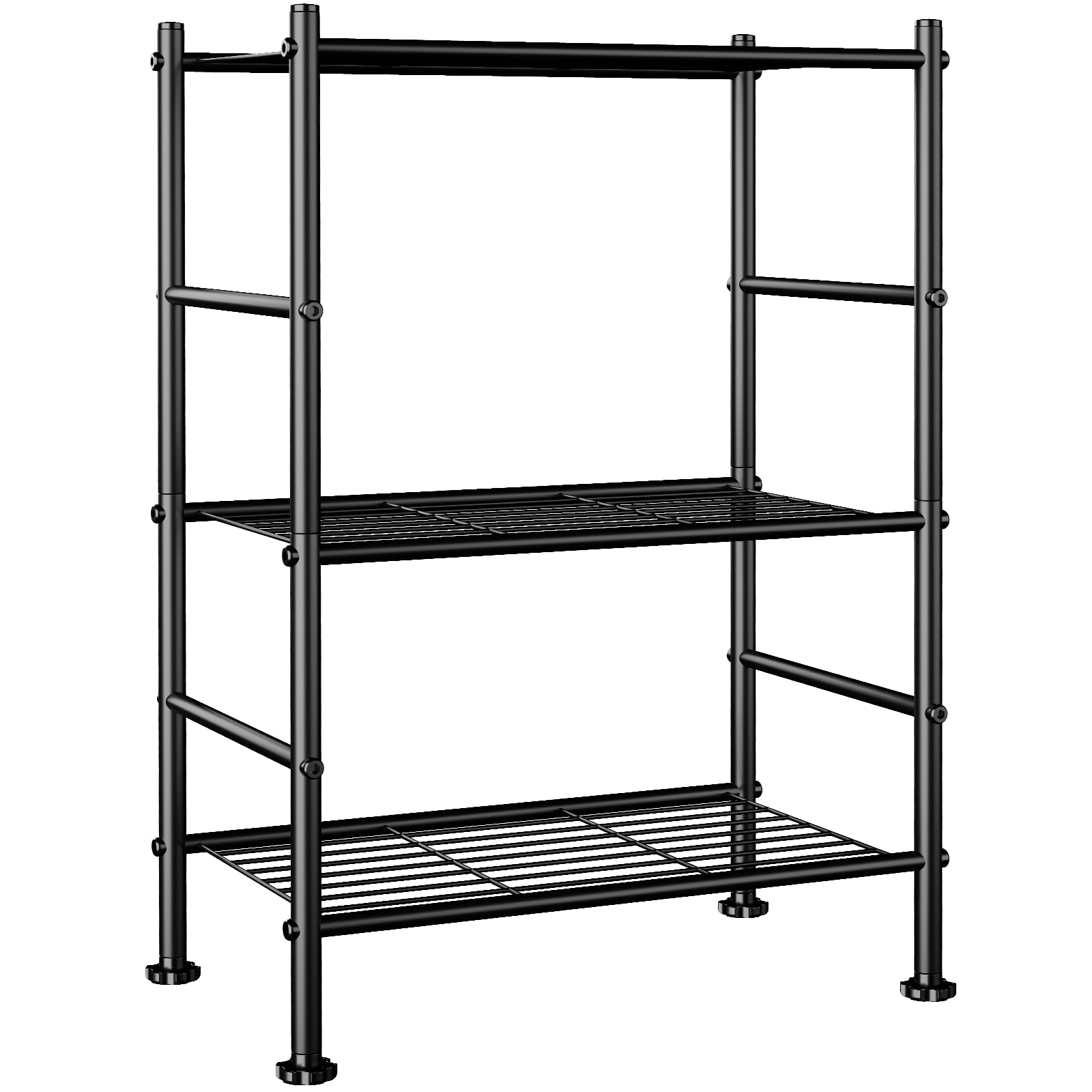 Abiglifty Shelving Unit 3-Tier Metal Shelves 76x45.7x30.5cm for Garage