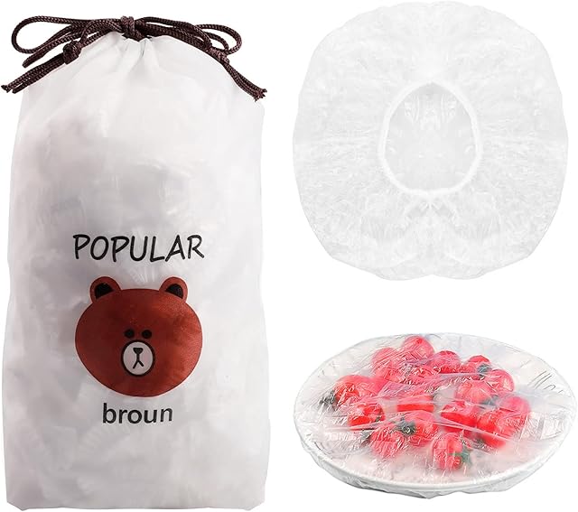100 Pcs Fresh Keeping Bags, Cling Film Bag Plastic Food Storage Covers Bags Plastic Food Storage Covers for Fruit Preservation and Food Storage