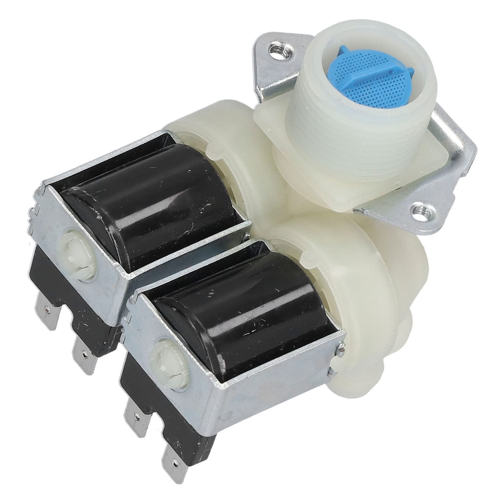 Water Inlet Solenoid Valve, 8 X 7 X 6.5cm / 3.1 X 2.8 X 2.6in AC220V-240V Water Inlet Valve for Automatic Washing Machines