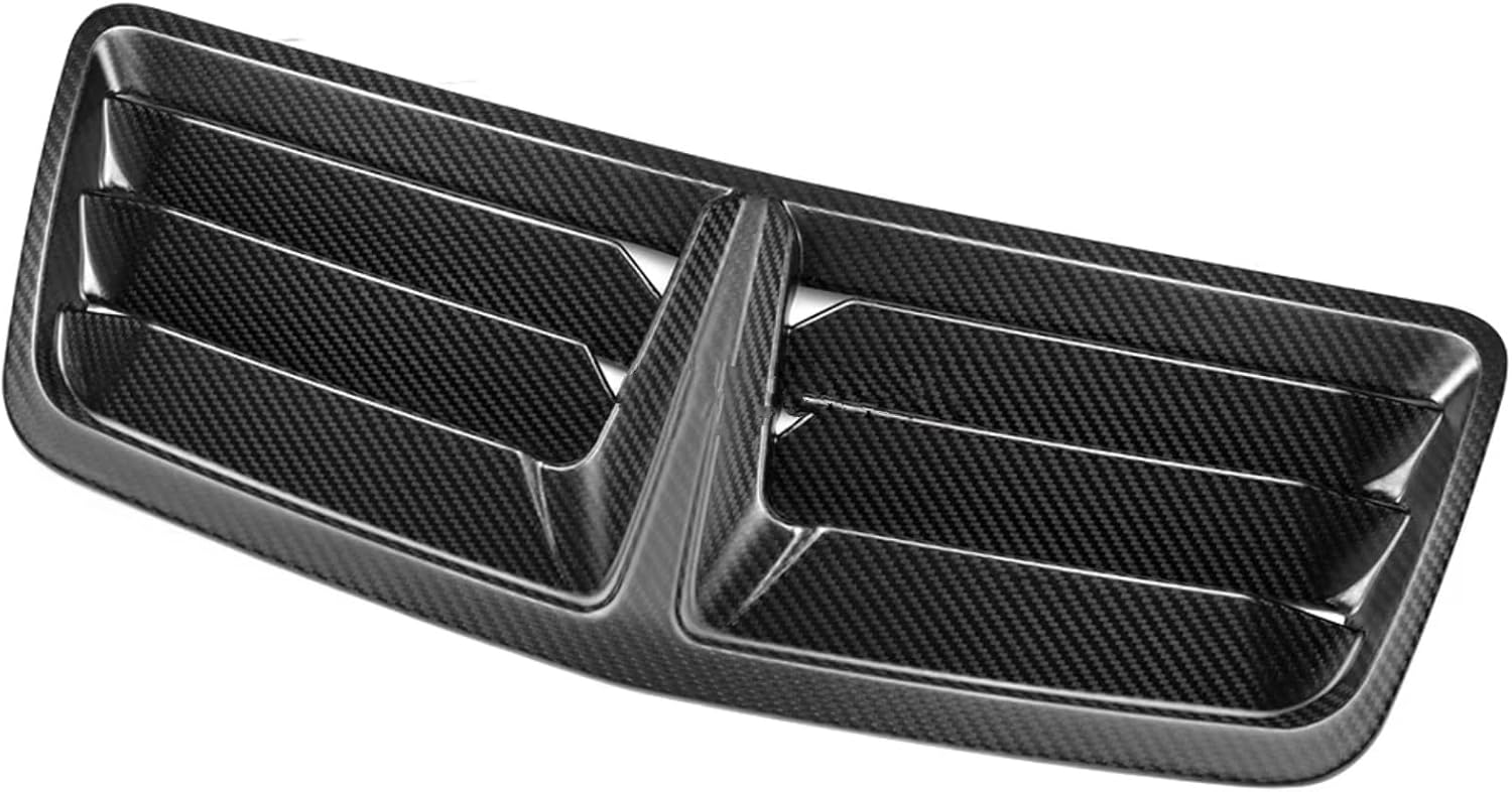 Hood Vents Cover Exterior Car Front Engine Hood Bonnet Scoop Vent Cover Trim Replacement Compatible with for Mustang GT 2024 2025(Black2)(Black2)