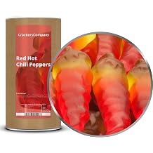 1 x 1050 g gummy candy chilli pepper with cherry and chilli fruit gum with cherry and chilli extract hot snacking gluten-free lactose-free