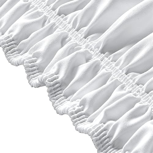 Miniatura 3 de FreshCulture Falda de cama Queen, falda de cama elástica envolvente tamaño Queen, faldas de cama para cama ajustable, fácil ajuste con caída a