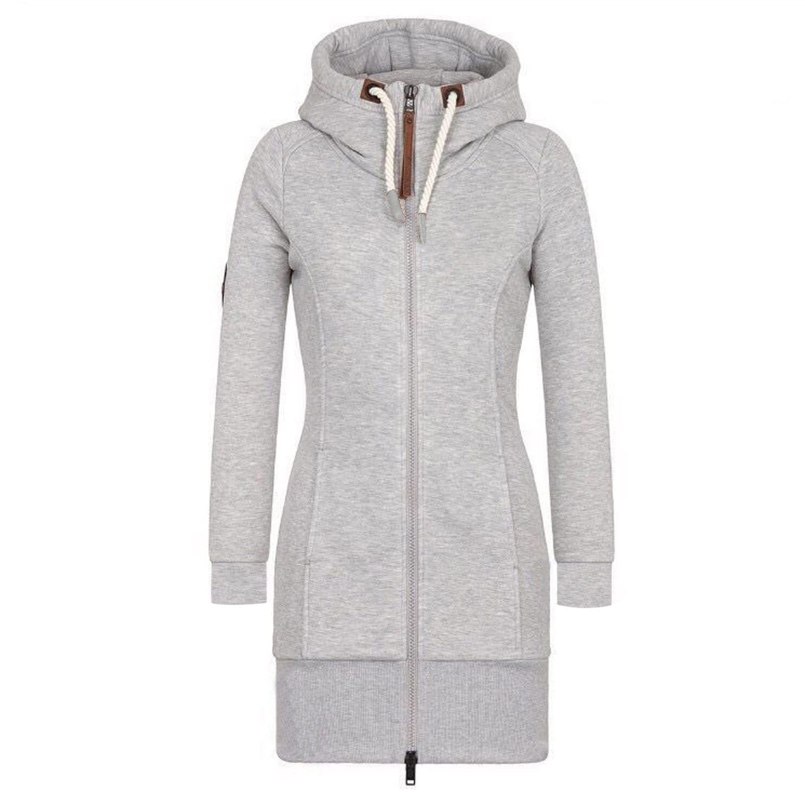 Générique Genérico 2024 AI – Sudaderas de cuello alto de color sólido para mujer con cordón de ajuste Slim Casual Blusa Coat Sudadera Plaid Hombre