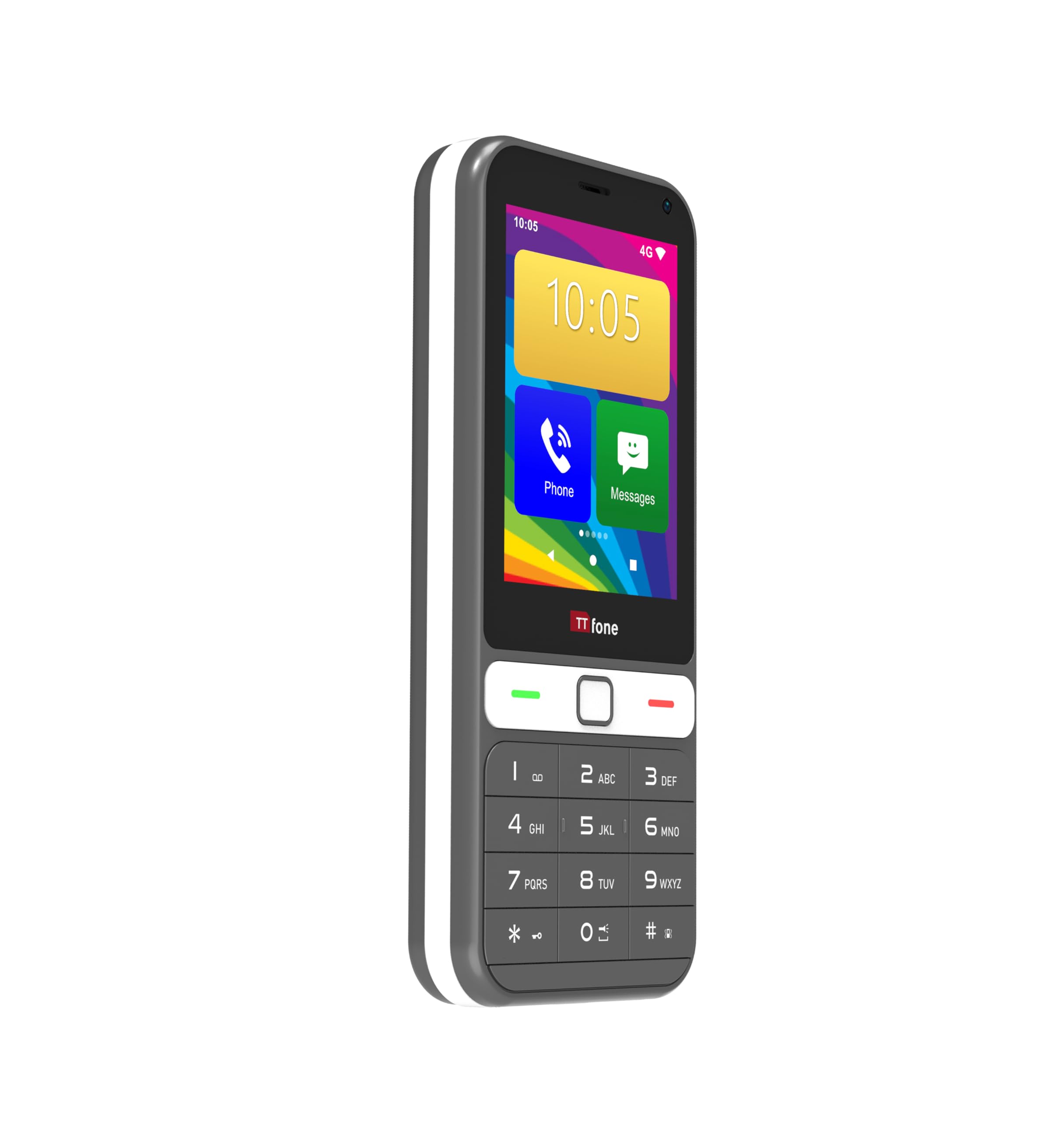 TTfone TT280 – Simple 4G Dual SIM Bar Phone with Android, 2.8" Touchscreen, Keypad, 2MP Camera, USB-C - Easy to Use Unlocked Mobile (with USB Cable)
