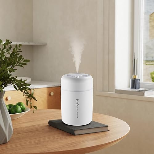 Miniatura 1 de Portable Mini Humidifier, 300ml USB Cool Mist Small Humidifier with Colorful Dreamy Lights Perfect for Bedroom, Office, Plants, travel & Car Auto