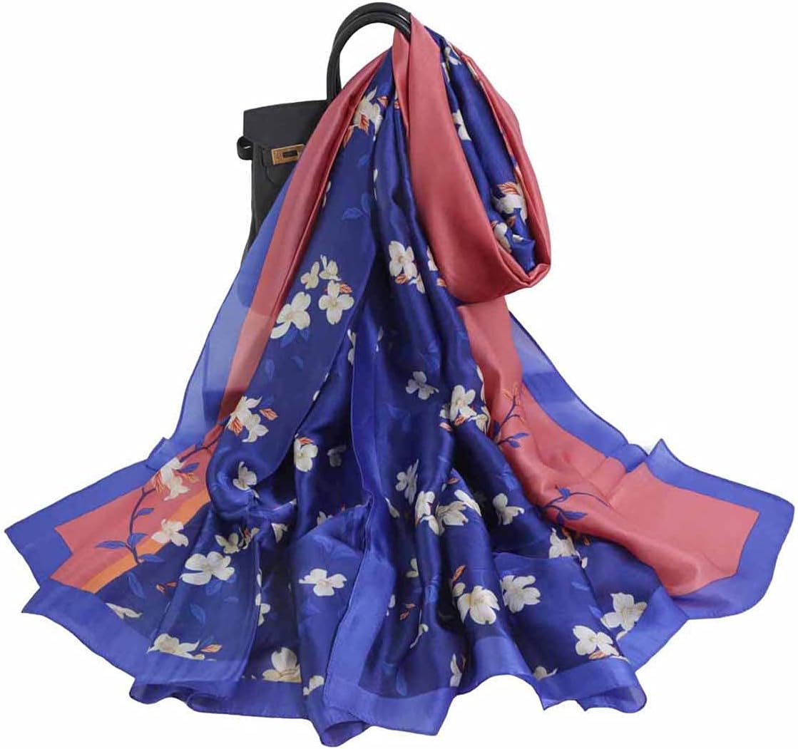Scarfs for Women Fashion Scarves Long Satin Silk Feeling Scarf Lightweight Sunscreen Shawls