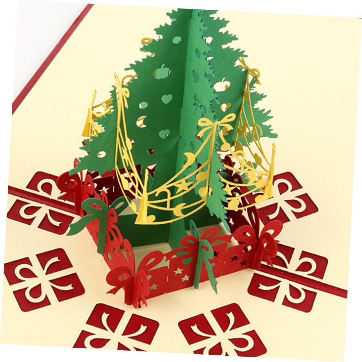 VILLCASE 15 Stk Pop-up-Karten christmas vaction christmas tree weihnachts geldgeschenke dekoration santas frohe weihnachtsgrüße wünsche 3D-Weihnachtskarten auf 3D-Up-