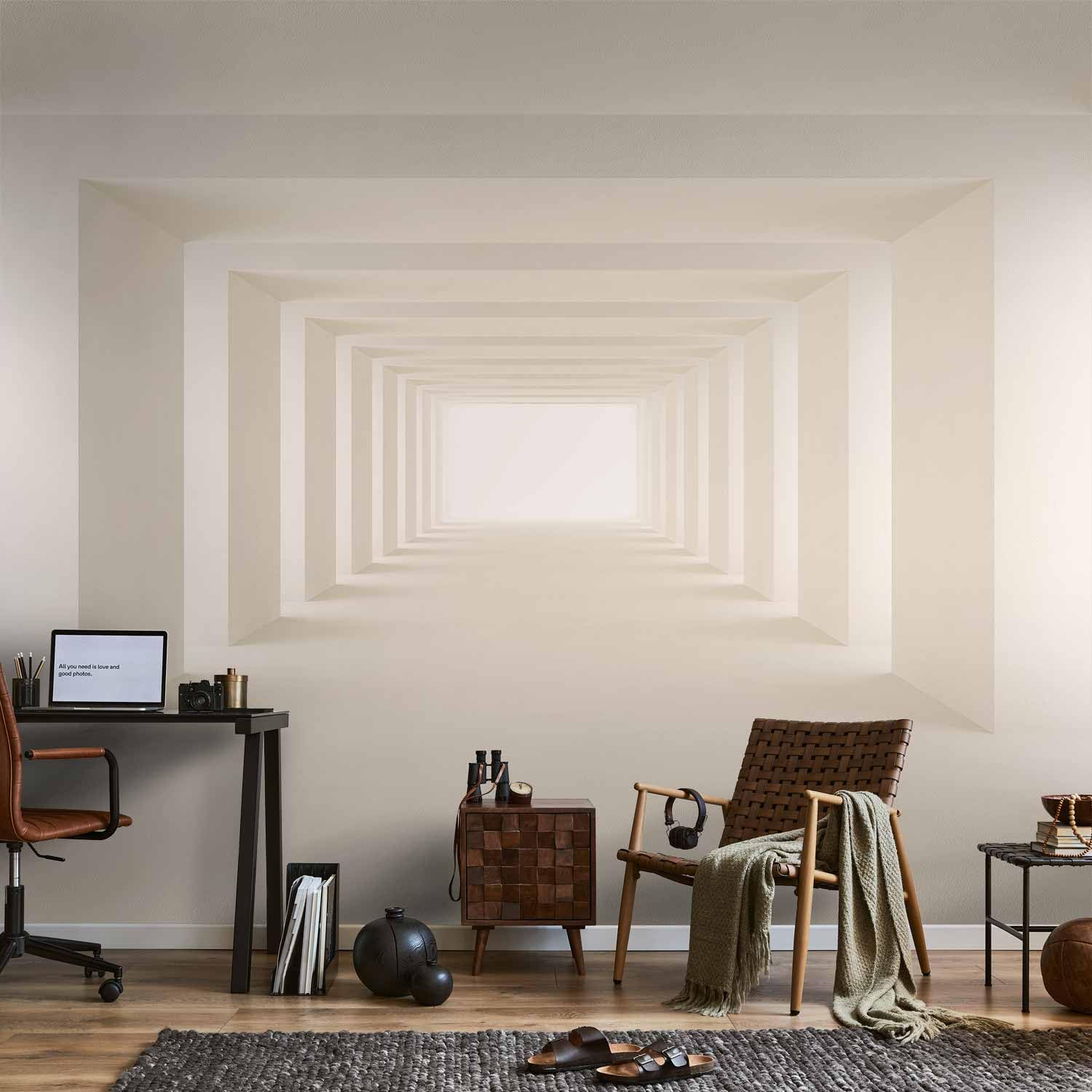 Papier peint murando intissé 350x256 cm Décoration Murale XXL Poster Tableaux Muraux Tapisserie Photo Trompe l'oeil tunel 3D a-A-0124-a-b
