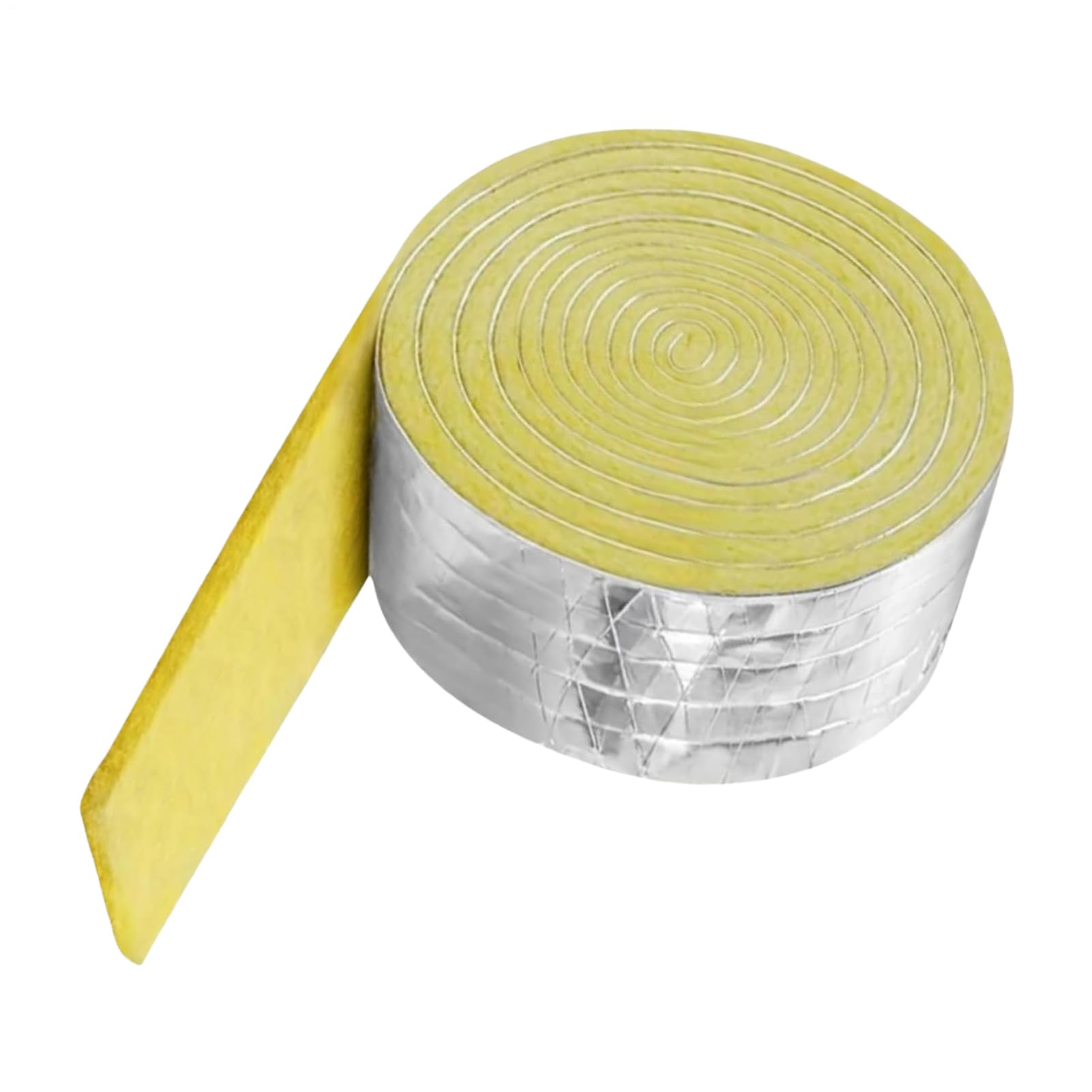Pipe Lagging Insulation Wrap 10m X 76mm Thermal Energy Saving Duct Insulation Self Adhesive Glass Wool Tape Winter Freeze Protection For Piping Hot Water AC Air RV Attic Roof Basement Stove Tent
