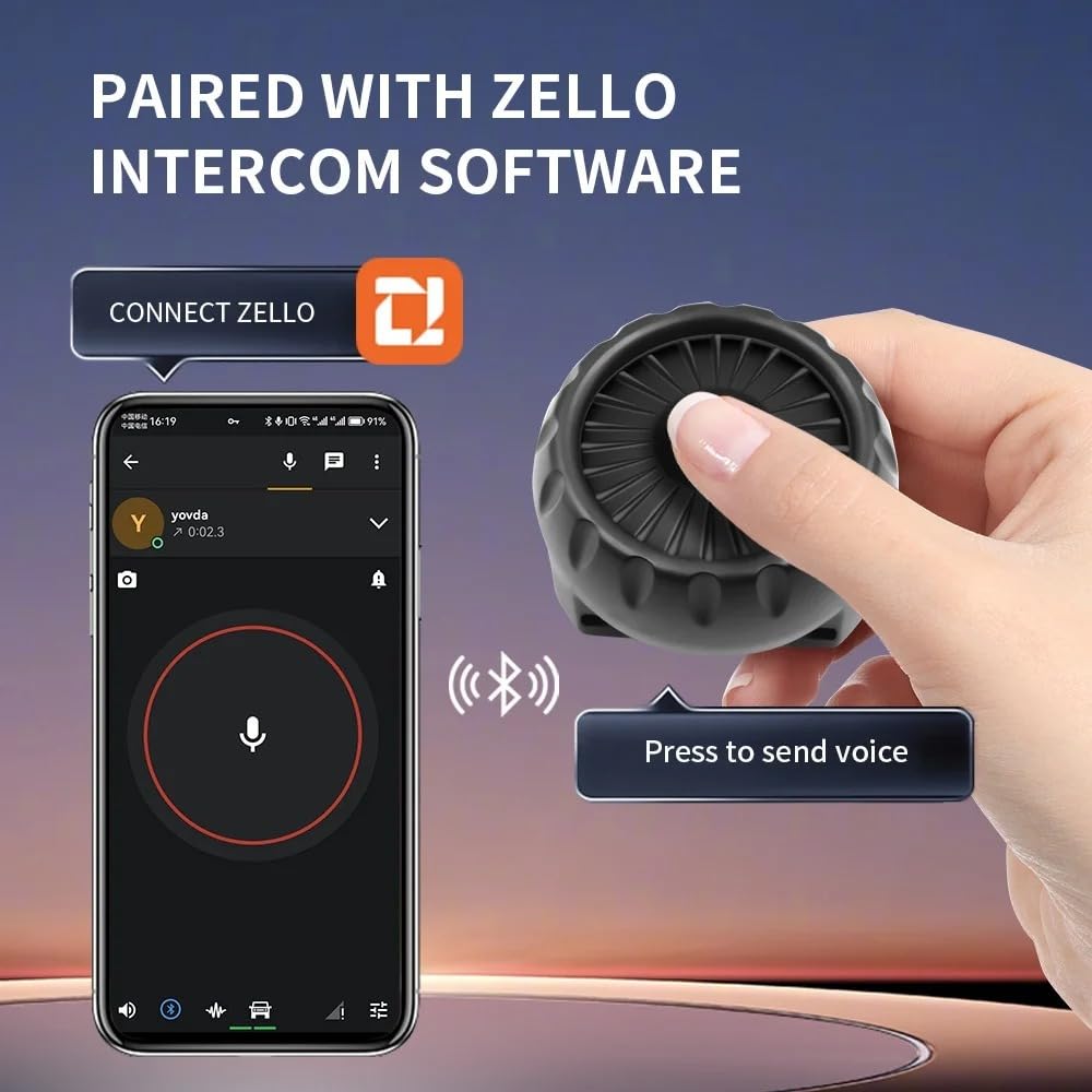 Zello用 Bluetooth4.2 スピーカーマイク 2個セット Zello用 Bluetooth4.2 スピーカーマイク 2個セット Zello用