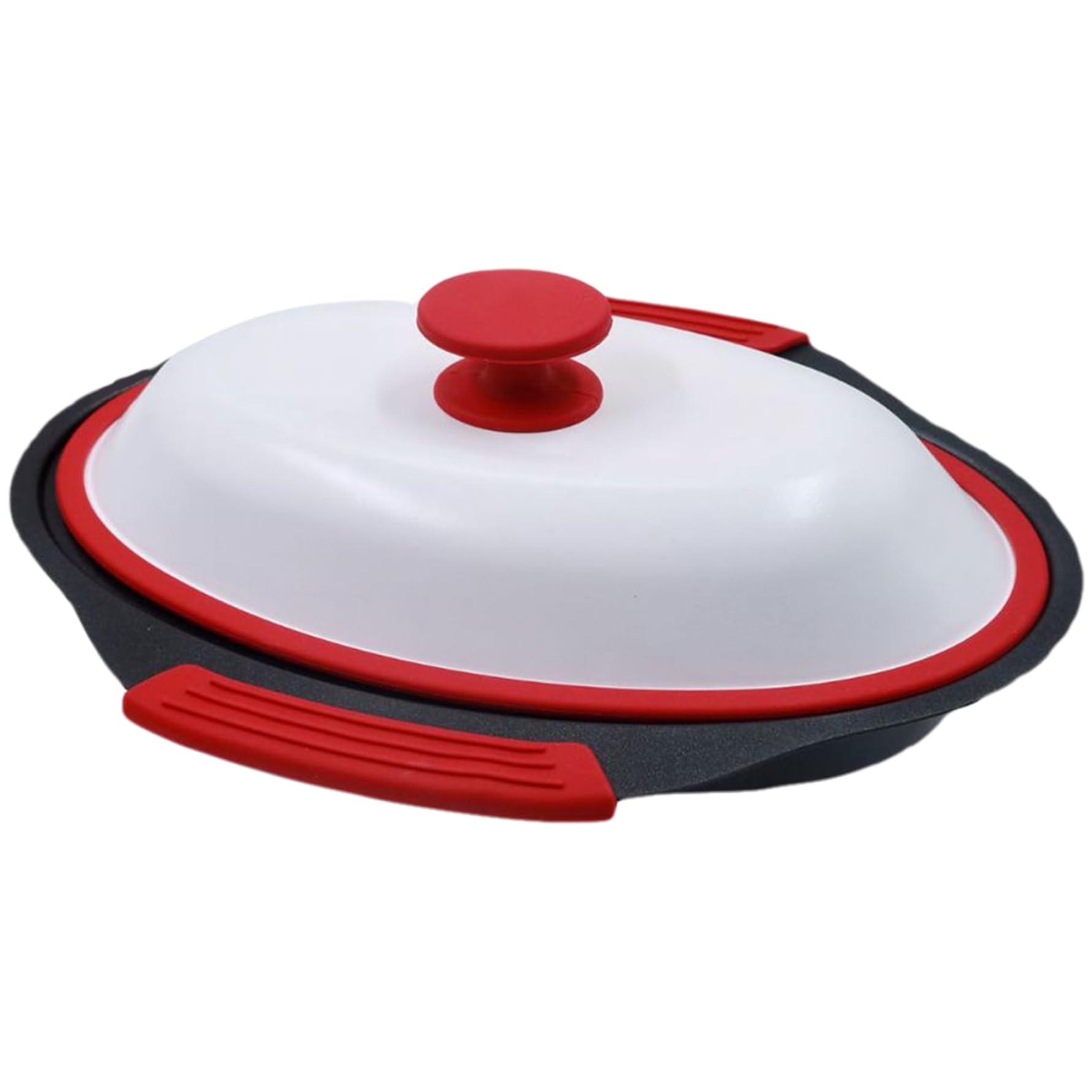 Poêle à griller micro-ondes avec couvercle pour bacon croustillant et fromage grillé