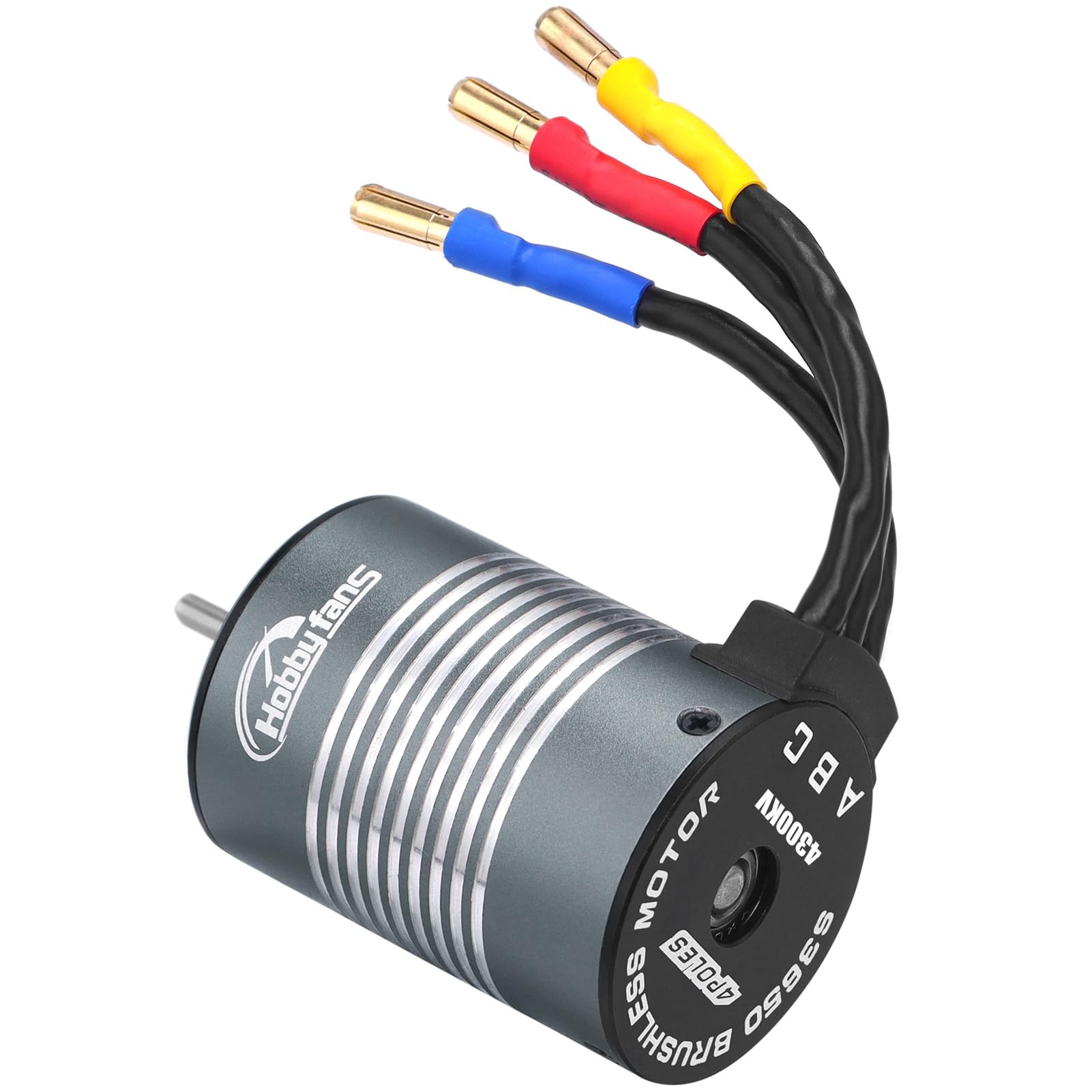Impermeable 3650 4300KV 3.175mm Eje Motor Eléctrico Pequeño sin Escobillas para 1/10 RC Racing Car Off-Road Truck, Titanio