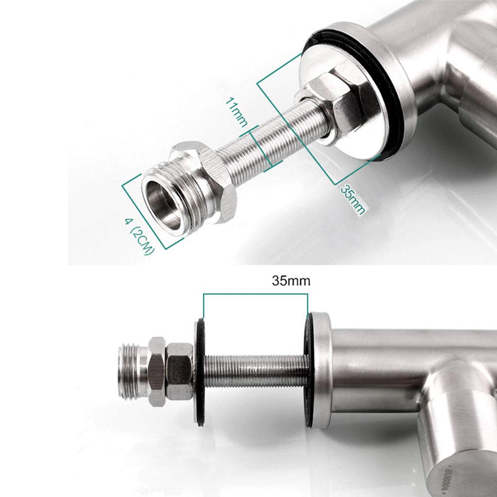 Grifo de agua pura para fregadero de cocina, acero inoxidable 304, diseño de cuello de cisne de 1 5 cm o 1 10 cm, ajustable, fácil instalación, compatible con sistema de ósmosis inversa