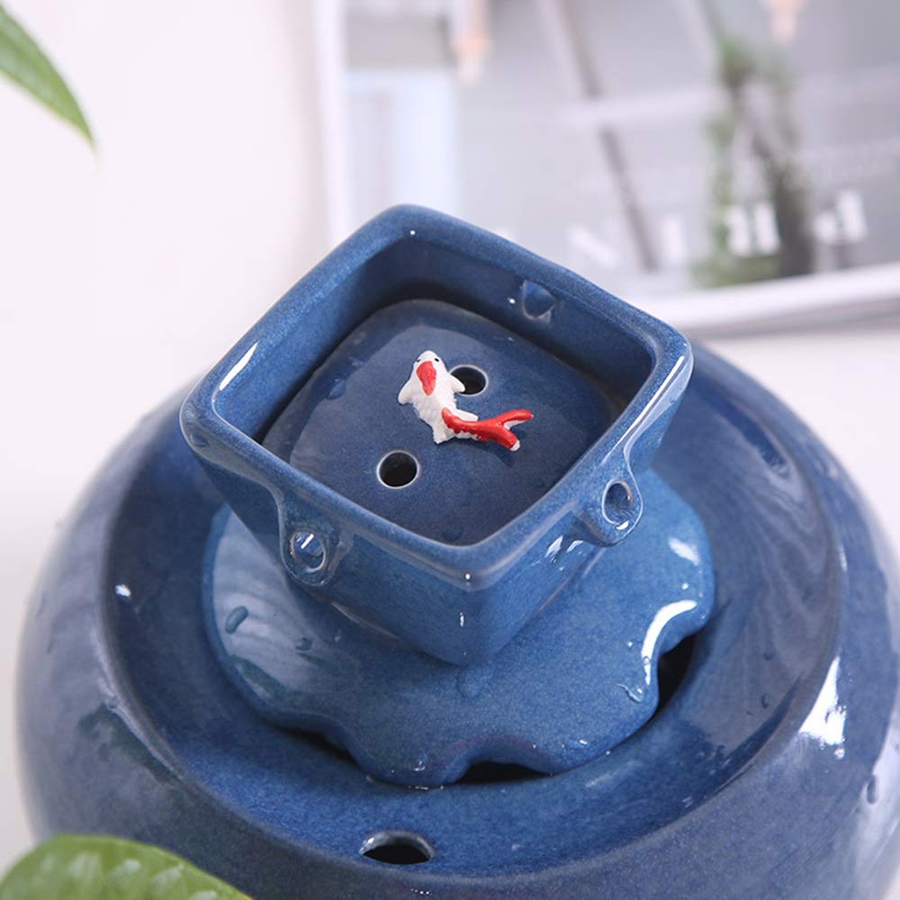 Wudimaoyiyouxian Cerámica de circulación de Bebida filtración Gato del Animal doméstico Fuente automática Ultra silencioso intestino Agua, litros Pet Fuentes de Agua (Color : Black)