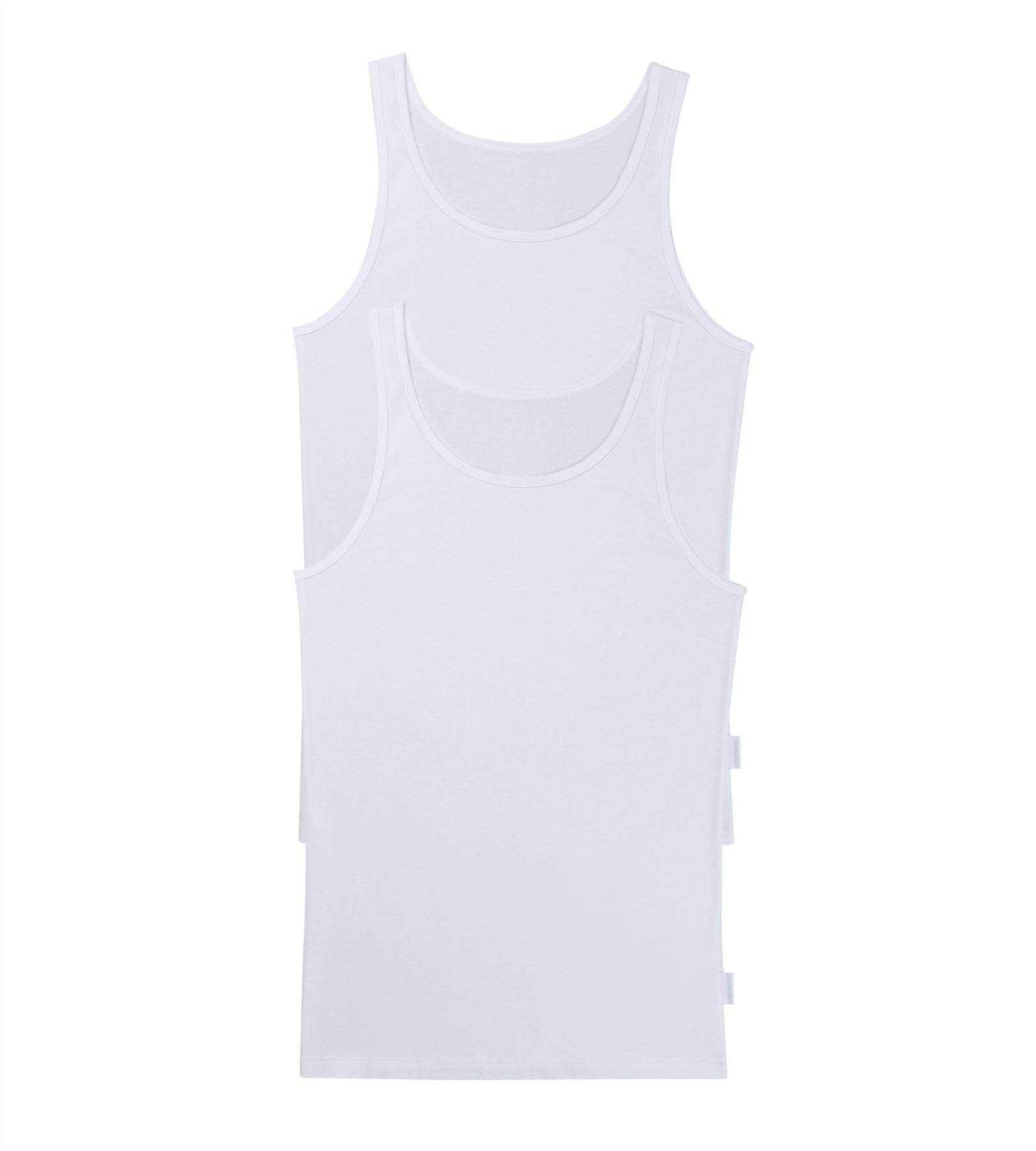 Sloggi 2 Pezzi Mens Cotone Naturale 24/7 Sh 02 Gilet Nero o Bianco Small-2XL