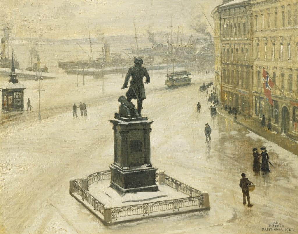 Cuadro cuadro sobre lienzo de Oslo estatua Tordenskiold para tapar imperfecciones 5