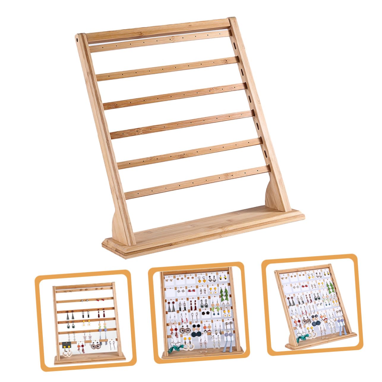 Healeved Présentoir Boucles Oreilles Stable et Organisateur de Bijoux Créatif à Support de Rangement Pratique pour Cartes et Boucles Oreilles Décoration Maison Polyvalente