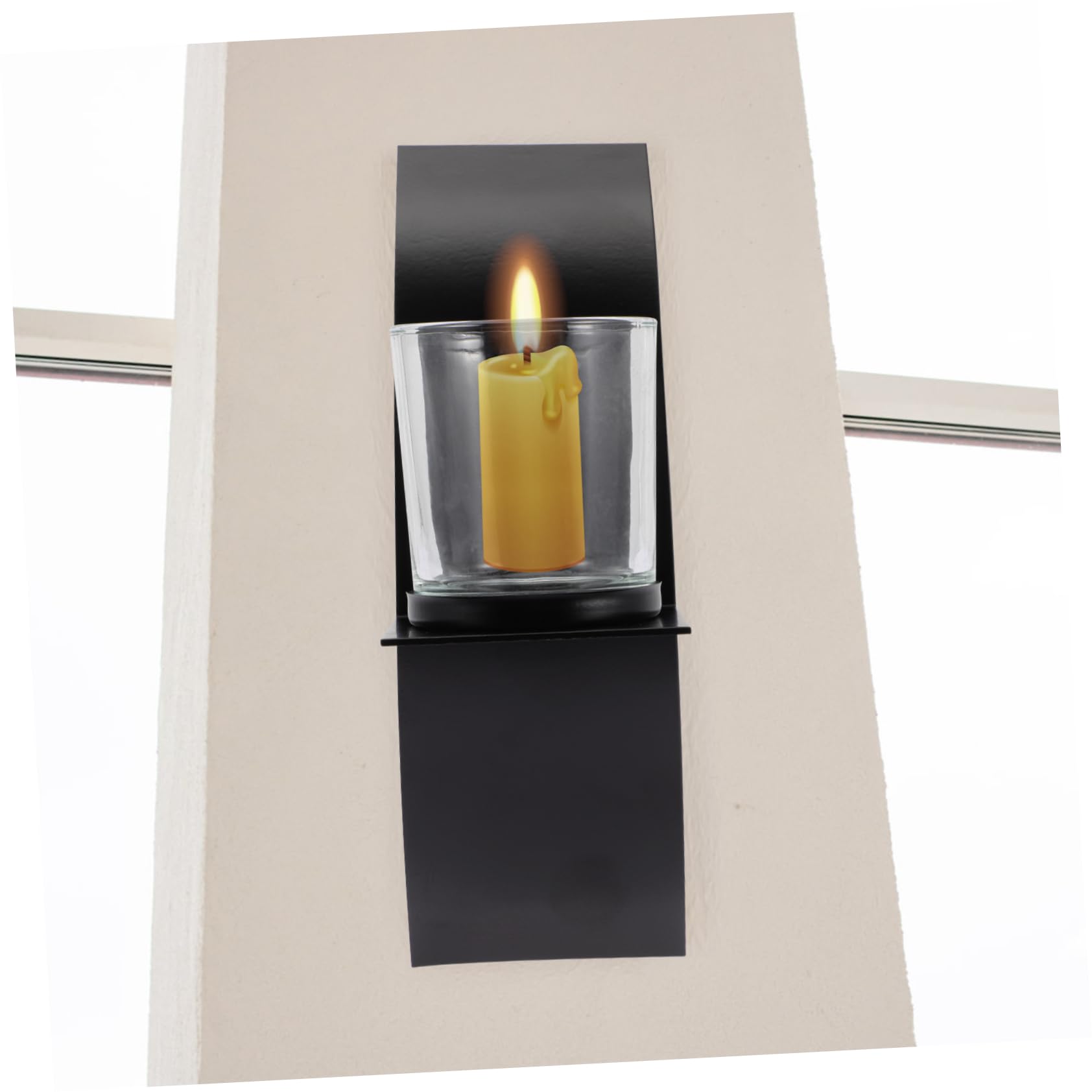 Portacandele Da Parete in Ferro Battuto, Portacandele Decorativo Da Parete Elegante Per Soggiorno e Camera Da Letto, Applique Per Candele Decorativa Per Interni, Arredamento Murale Classico