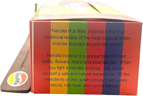 Miniatura 2 de Govinda Paquete de soporte para varillas de incienso con varillas de incienso Nandita Fruit Blast - 12 cajas x 0.53 oz