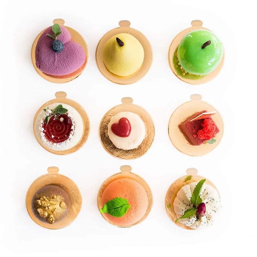 200 Pièces Mousse Supports Rond En Carton, 100 Plateau Gateau