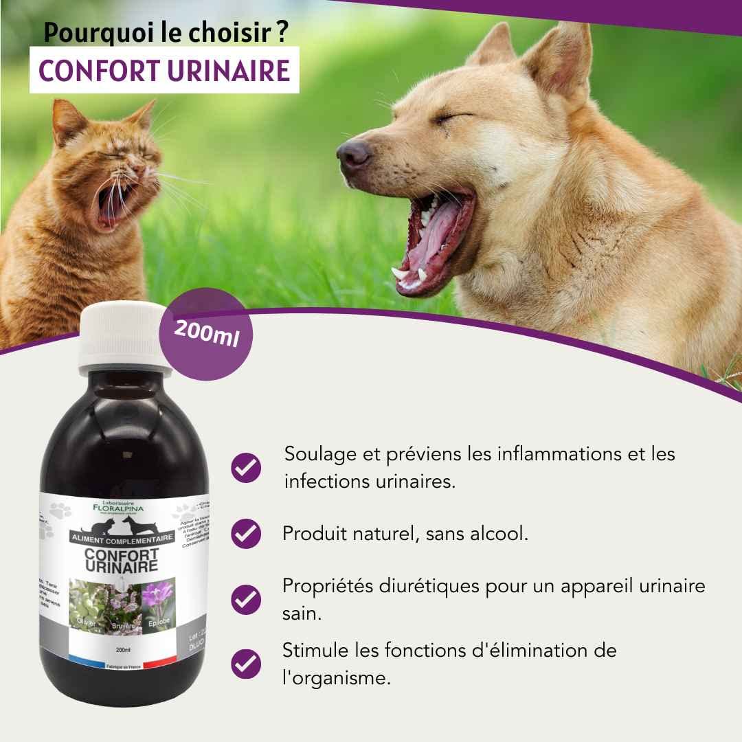 Laboratoire Floralpina Floralpina Confort urinaire 200ml - soulager et prévenir Les inflammations et infections urinaires pour Chien et Chat