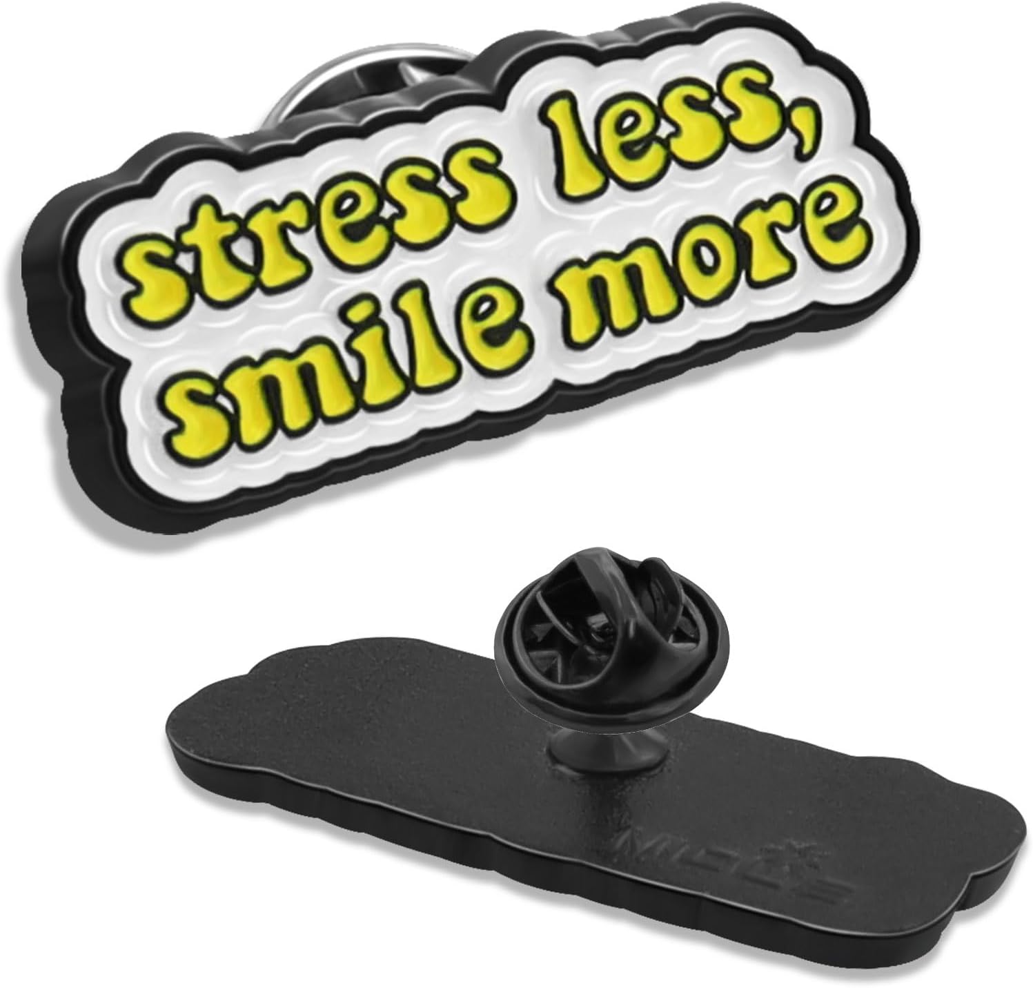 10/20/50/100/Pcs Stress Less Smile More Enamel Lapel Pins Bulk - Mental Health Gifts Badge Buttons Souvenir For Men Women