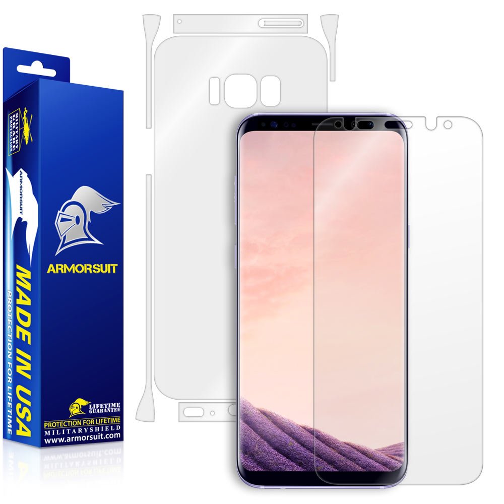 ArmorSuit MilitaryShield Full Body Skin Film + Screen Protector For Samsung Galaxy S8 Plus HD Clear Film - Made in USA