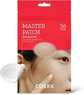 COSRX Master Patch Intensive Acne Patches - 36 Oval Hydrocolloid Strips for Jawline, Hairline Breakouts, Discreet All-Night Protection