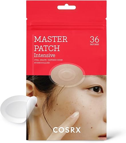 COSRX Master Patch Intensive 36 Patches | Oval-Shaped Hydrocolloid Pimple Patch with Tea Tree Oil | Quick & Easy Blemish, Zit, Spot Treatment | Salicylic Acid & Tea Tree Oil | Korean Skin Care