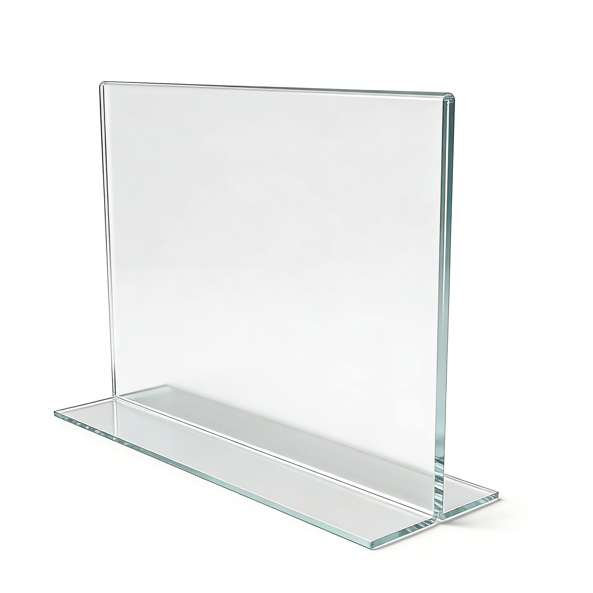 FixtureDisplays 11193-2-P - Soporte de acrílico transparente para carteles, marcos de mesa para fotos, menú, parte inferior