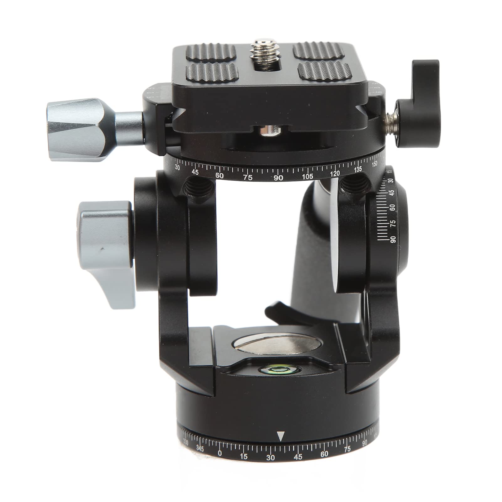 Testa per Treppiede Video Professionale Smorzamento Fluido in Lega di Alluminio con Interfaccia Maniglia Rimovibile Panoramica a 360 Gradi Capacità di Carico di 5 Kg per Fotocamera