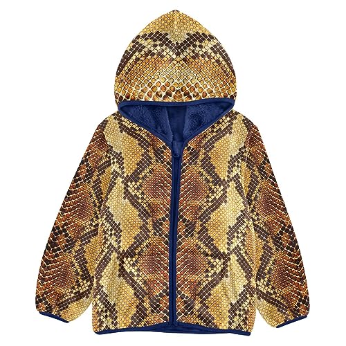 Image of Aflyko Boys Fleece Coat Blue Zip-Up Hoodie Girls Outerwear Kids Hooded Jacket 3-10T