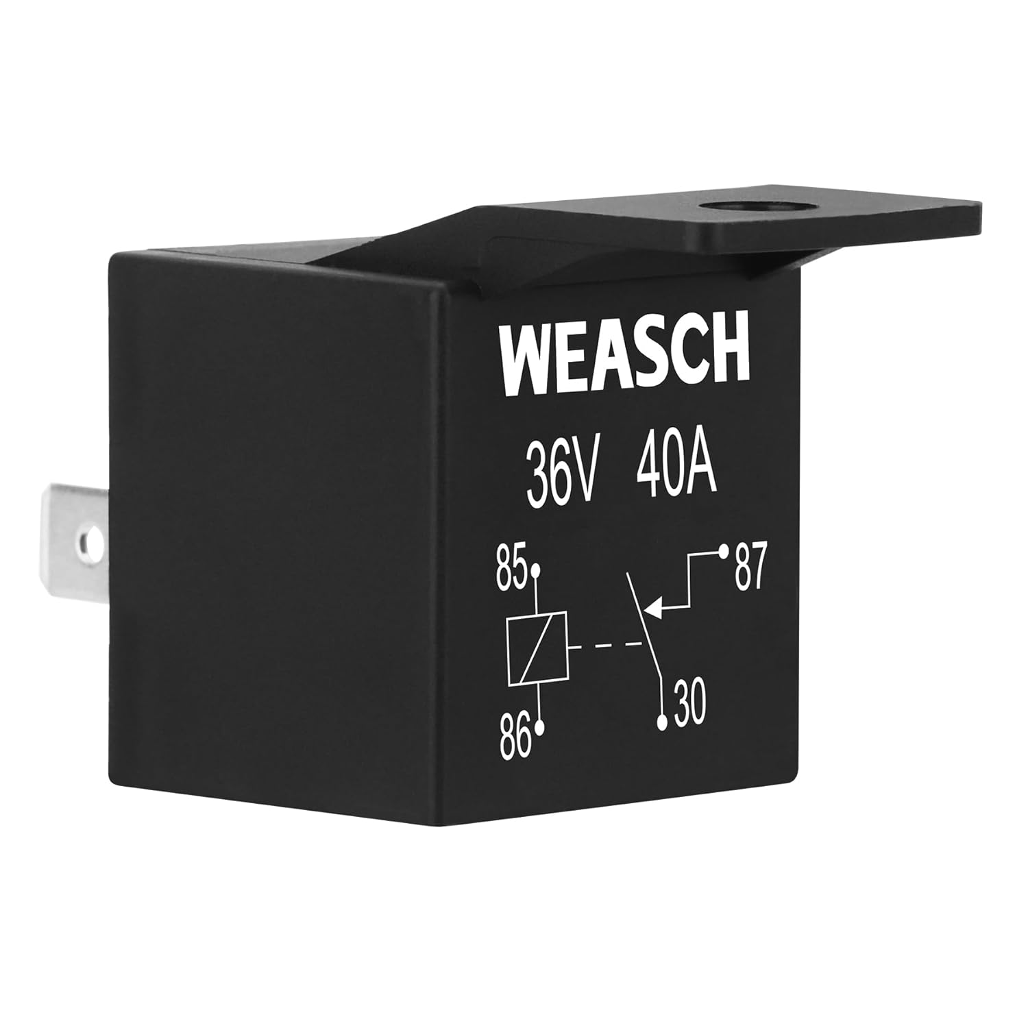 2 Pack Car Relay, 36V 40A, 4 Pin SPST, Automotive Switches and Starters, Waterproof Relay for Boat Tractor Truck Motorcycle (2)