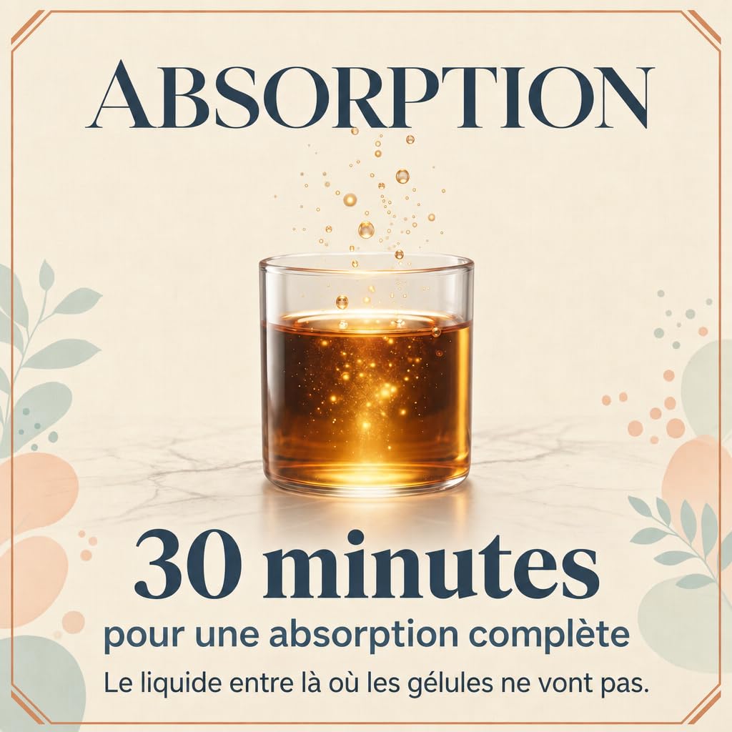 Collagène Marin Liquide 10 000 mg à Boire – Ménopause sans Hormones + Acide Hyaluronique & Vitamine C – Anti-Âge Peau, Cheveux, Ongles & Bouffées de Chaleur – Goût Orange Sans Sucre 500 ml