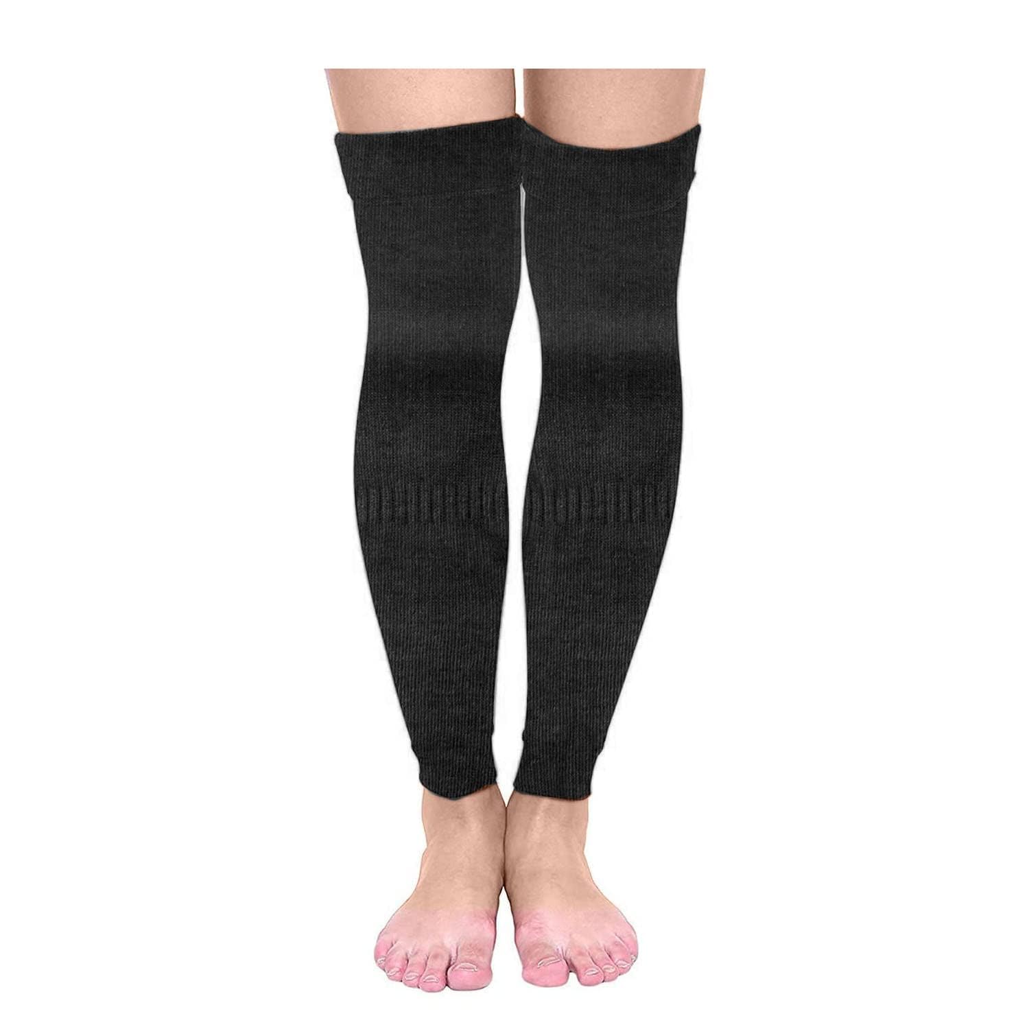 F Y V Women Leg Warmers for Winter Cotton Wool Blend Long Warm Socks for Girls Stylish Knee High Warmers for Dance Yoga Running Cycling Winter Wear